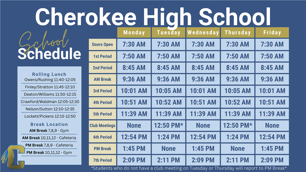 22-23 class schedule